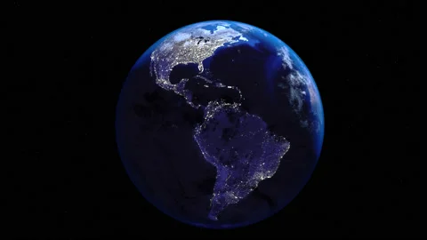 Zoom out of Colombia through clouds to see the Earth from space. Stock Footage 133877436