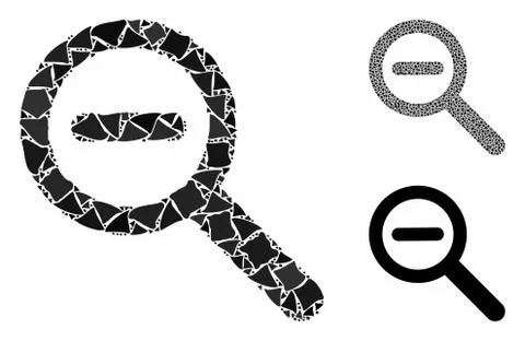 Zoom out Composition Icon of Bumpy Elements Illustrazione stock