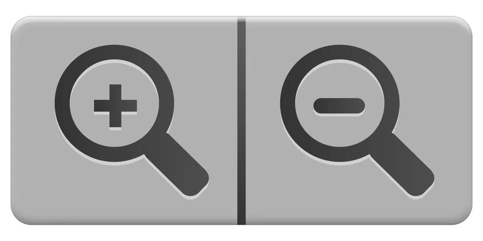 Zoom In/Out Connected Button Stock-Illustration