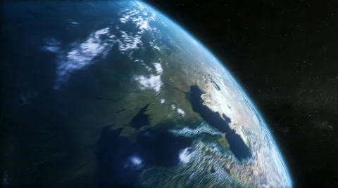 Zoom out of earth, globe, sphere Stock Footage