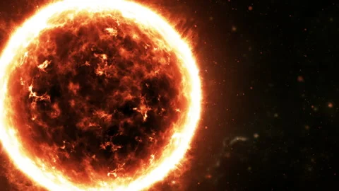 Zoom out epic incendiary rotating solar star. Stock Footage 145128494