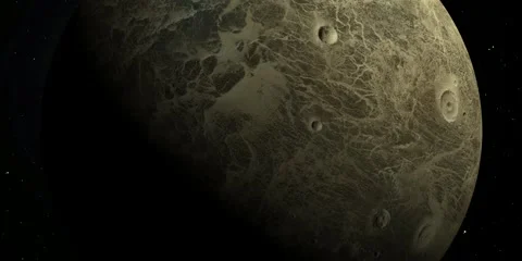 Zoom Out Fictional 3D Render of Ceres-Like Planet in Deep Space. Stock Footage 309115091