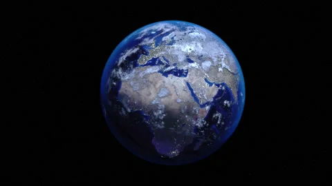 Zoom out of Finland through clouds to see the Earth from space. Stock Footage 134024582