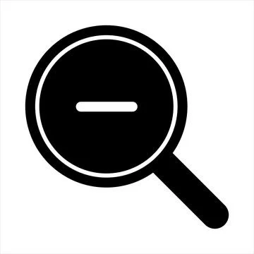 Zoom out glyph icon vector illustration isolated on white background Illustrazione stock