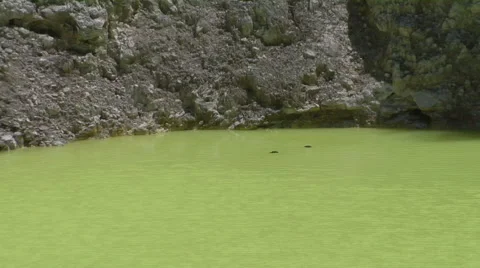 Zoom out on Green Lake Stock Footage 3018123