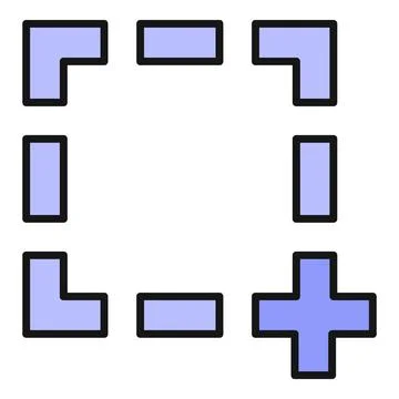 Zoom in out icon blue abstract interface 스톡 일러스트