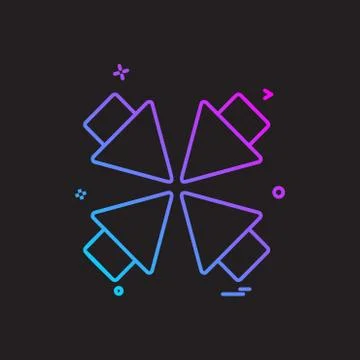 Zoom out icon design vector 스톡 일러스트