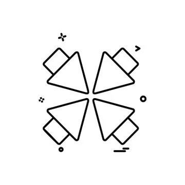 Zoom out icon design vector Stock Illustration