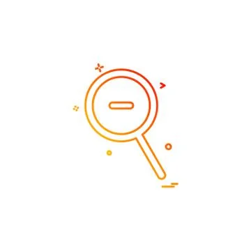 Zoom out icon design vector Stock Illustration