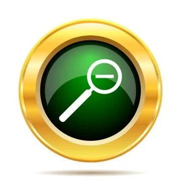 Zoom out icon. Internet button on white background.. Stock Illustration