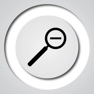 Zoom out icon. Internet button on white background.. 스톡 일러스트