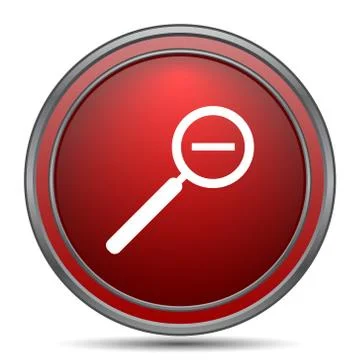 Zoom out icon. Internet button on white background.. Stock Illustration