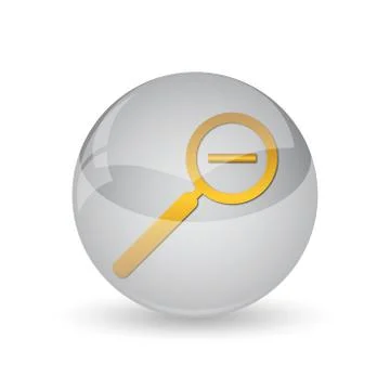 Zoom out icon. Internet button on white background. . Stock Illustration