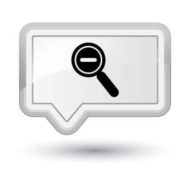 Zoom out icon prime white banner button Stock Illustration