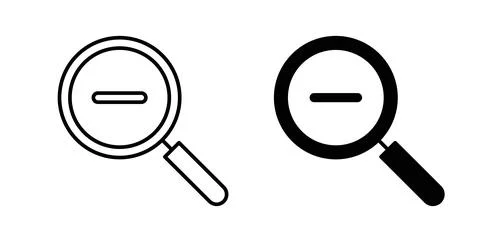 Zoom out icon symbol. Flat Vector illustration Illustrazione stock
