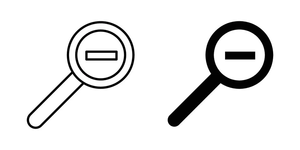 Zoom out icon vector design illustrations Stock Illustration