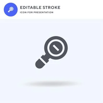 Zoom Out icon vector, filled flat sign, solid pictogram isolated on white, logo Ilustração Stock