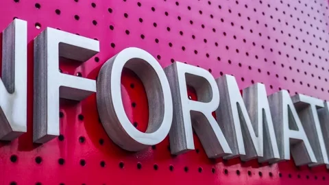 Zoom out to Information guide point text with icon Stock Footage 130346513