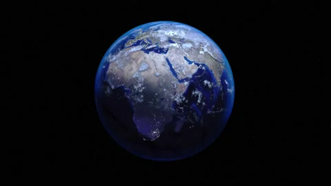 Zoom out of Kenya through clouds to see the Earth from space. Stock Footage 134147589
