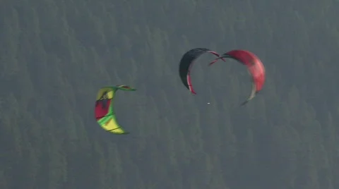 Zoom Out Kitesurfer Stock Footage 503015