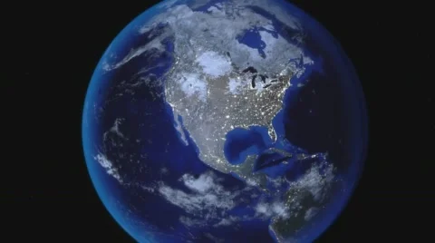 Zoom out LA Los Angeles, California through clouds to see the Earth from space. Stock Footage
