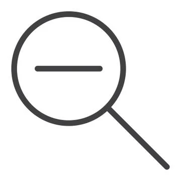 Zoom out line icon, web and mobile, magnifying Illustration