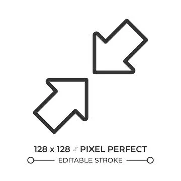 Zoom out linear icon Ilustração Stock