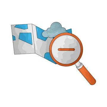 Zoom out map illustration Stock Illustration