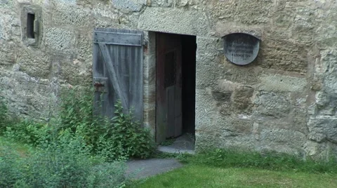 Zoom Out From A Medieval German Building Stock Footage 1038024
