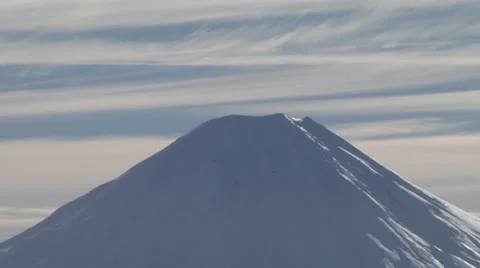 Zoom out Mount Ngaruhoe Stock Footage 11409855