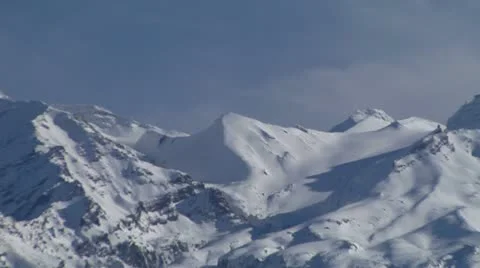 Zoom out from Mount Ruapehu Stock Footage 11410184