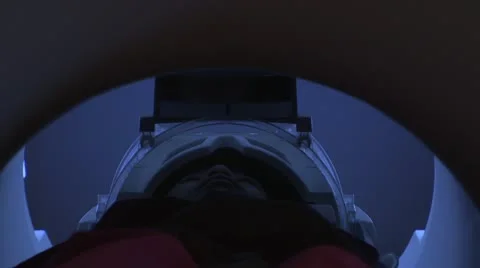 Zoom out from MRI machine Stock Footage 20449699