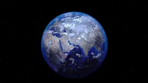 Zoom out of Pakistan through clouds to see the Earth from space. Stock Footage 77278075