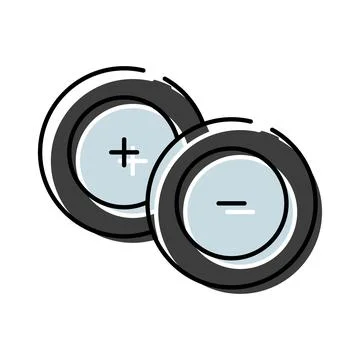 Zoom in out plus minus icon set Illustrazione stock