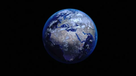 Zoom out of Poland through clouds to see the Earth from space. Stock Footage 134244926