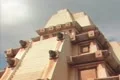 Zoom out from recreated temple Footage
