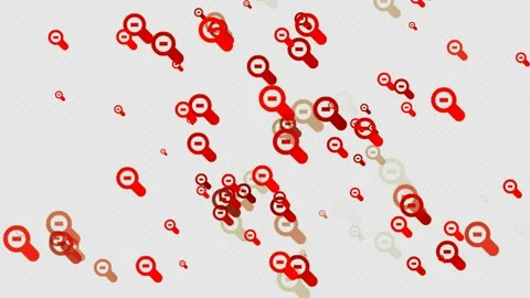 Zoom out red icon looping up on green background. Animated reduce ui icon Stock Footage 238937734
