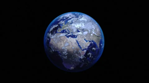 Zoom out of Romania through clouds to see the Earth from space. Stock Footage 134246097