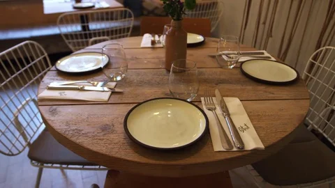 Empty Table Restaurant Stock Video Footage | Royalty Free Empty Table ...