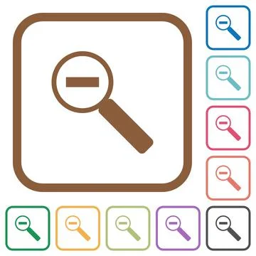 Zoom out simple icons Ilustração Stock
