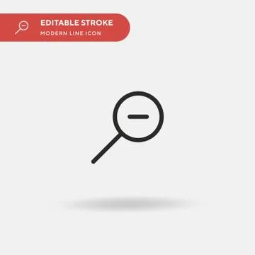 Zoom Out Simple vector icon. Illustration symbol design template for web mobi Ilustração Stock