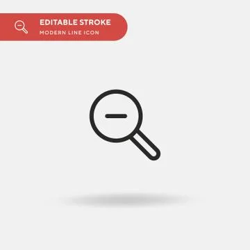 Zoom Out Simple vector icon. Illustration symbol design template for web mobi Ilustração Stock