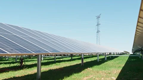 Zoom Out On Solar Park Video stock 287741908