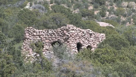 Zoom Out From Stone House Stock Footage 88300040