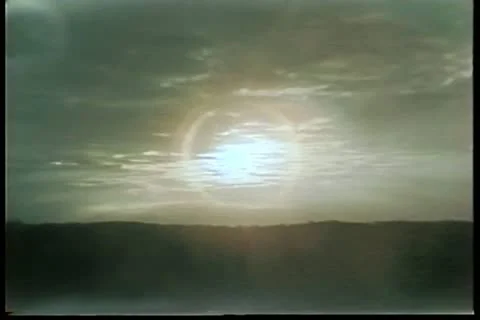 Zoom out to sunrays over horizon Video stock 11354223