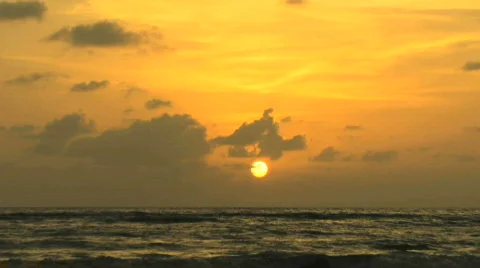 Zoom out off sunset and sea Stock Footage 541069