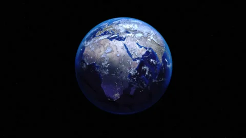 Zoom out of Tanzania through clouds to see the Earth from space. Stock Footage 134263984