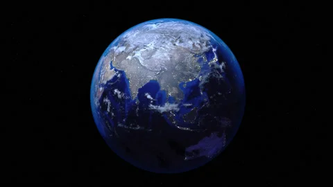 Zoom out of Thailand through clouds to see the Earth from space. Stock Footage 134266084