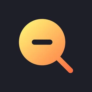 Zoom out transition orange solid gradient ui icon for dark theme Stockillustratie
