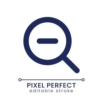 Zoom out transition pixel perfect linear ui icon 스톡 일러스트